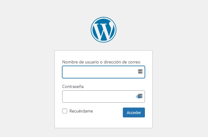 Acceder wordpress