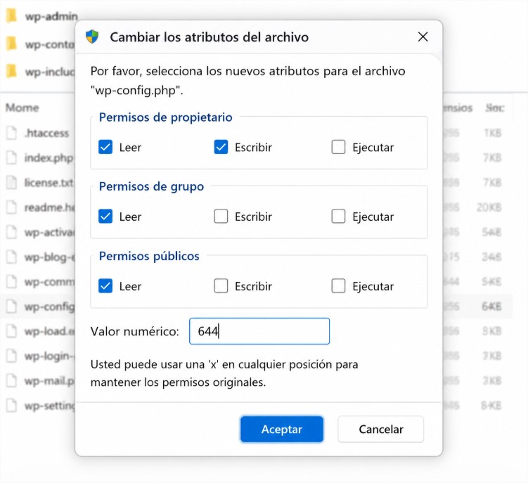 Cómo corregir errores de permisos de archivos y carpetas en WordPress