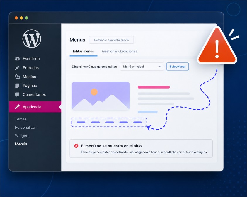 Cómo reparar menús que no funcionan en WordPress