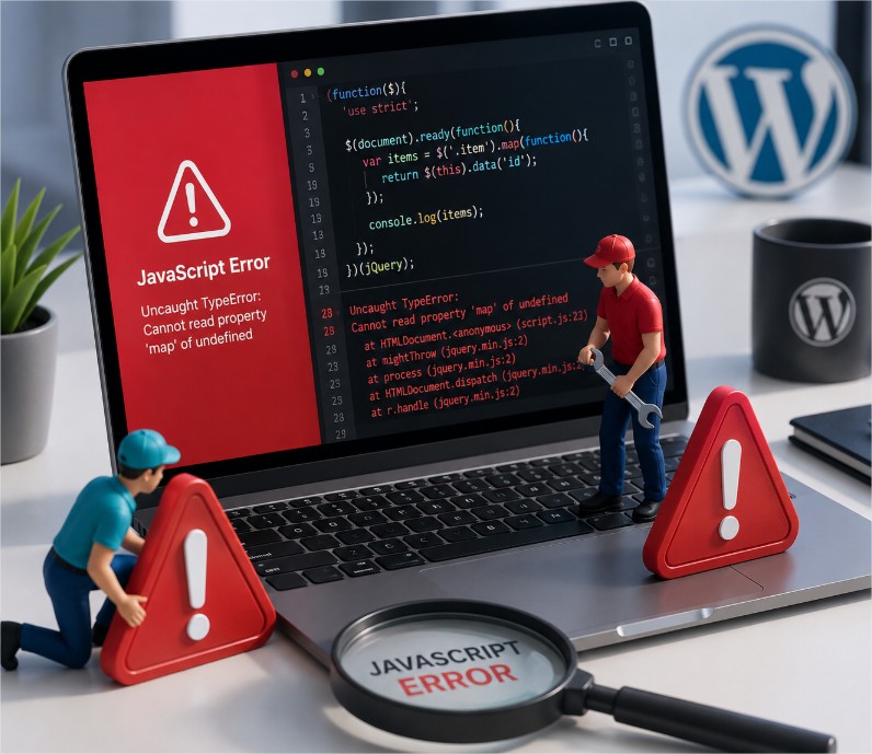 Cómo reparar errores JavaScript que dañan el frontend en WordPress